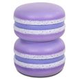 Macarons End Table - Round - Purple - Polyresin