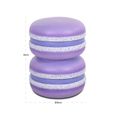 Macarons End Table - Round - Purple - Polyresin