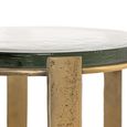 Rixo End Table - Round - Gold - Glass and Aluminum