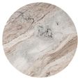 Sia End Table - Round - Beige and Gold - Marble and Aluminum