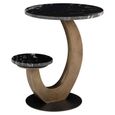 Tibby End Table - Black and Gold - Marble and Aluminum