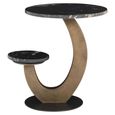 Tibby End Table - Black and Gold - Marble and Aluminum