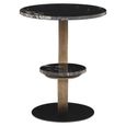 Tibby End Table - Black and Gold - Marble and Aluminum
