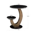 Tibby End Table - Black and Gold - Marble and Aluminum