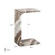 Tovek End Table - Blush Beige - Marble