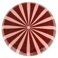 Yalou End Table - Round - Red and Pink - Metal