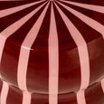 Yalou End Table - Round - Red and Pink - Metal