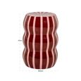 Yalou End Table - Round - Red and Pink - Metal