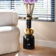 Mose Gold and Black Large Round Side Table