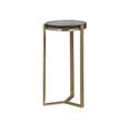 Aubrey Glass and Gold Round Side Table