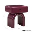 Bennet End Table - 1 Drawer - Burgundy