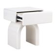 Bennet End Table - 1 Drawer - White