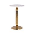 Celine Gold and White Marble Round Side Table
