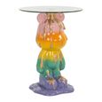 Ebba Glass Multi Colour Round End Table