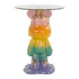 Ebba Glass Multi Colour Round End Table