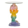 Ebba Glass Multi Colour Round End Table