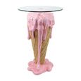 Ice Glass Round Side Table