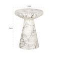 Lohan White Marble Effect Round End Table