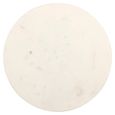 Misty White Marble Round Side Table