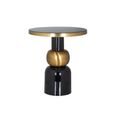 Mose Gold and Black Large Round Side Table