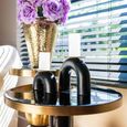 Mose Gold and Black Large Round Side Table