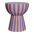 Valeria Pink and Purple Round End Table