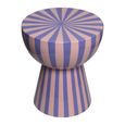 Valeria Pink and Purple Round End Table