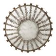 Volante Glass and Gold Round Side Table