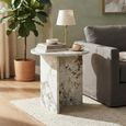 Aura Side Table - Round - Pandora - Marble Effect