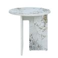 Aura Side Table - Round - Pandora - Marble Effect
