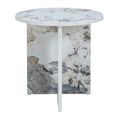 Aura Side Table - Round - Pandora - Marble Effect