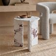 Halo Side Table - Round - Violetta - Marble Effect