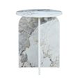 Arco Side Table - Round - Curved Base - Pandora - Marble Effect