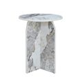 Arco Side Table - Round - Curved Base - Pandora - Marble Effect