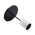 Basil Lamp Table - Round - Black and White - Wood and Marble