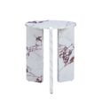 Halo Side Table - Round - Violetta - Marble Effect