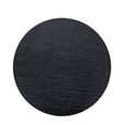 Nova Side Table - Round - Black - Woodgrain