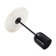 Thyme Lamp Table - Round - White and Black - Marble