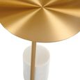 Violet Lamp Table - Round - Gold and White - Stainless Steel and Marble