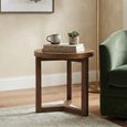 Iris Lamp Table - Round - Walnut - Wood
