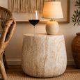 Side Table - Round - Natural Stone Finish - 46cm