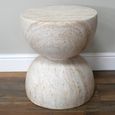 Side Table - Round - Natural Stone Finish - 39cm