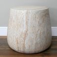 Side Table - Round - Natural Stone Finish - 46cm