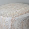Side Table - Round - Natural Stone Finish - 46cm