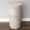 Column Narrow Table - Round - Small - Natural Stone Finish