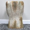 Fist Side Table - White Distressed Stone Finish