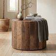Bassano Side Table - Round - Large - Natural - Teak Wood