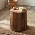 Bassano Side Table - Round - Small - Natural - Teak Wood