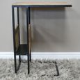 Side Table - Black - Mango Wood and Metal