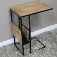 Side Table - Black - Mango Wood and Metal